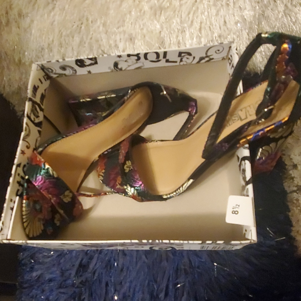 Japanese Inspired Multi Colored High heel sandals